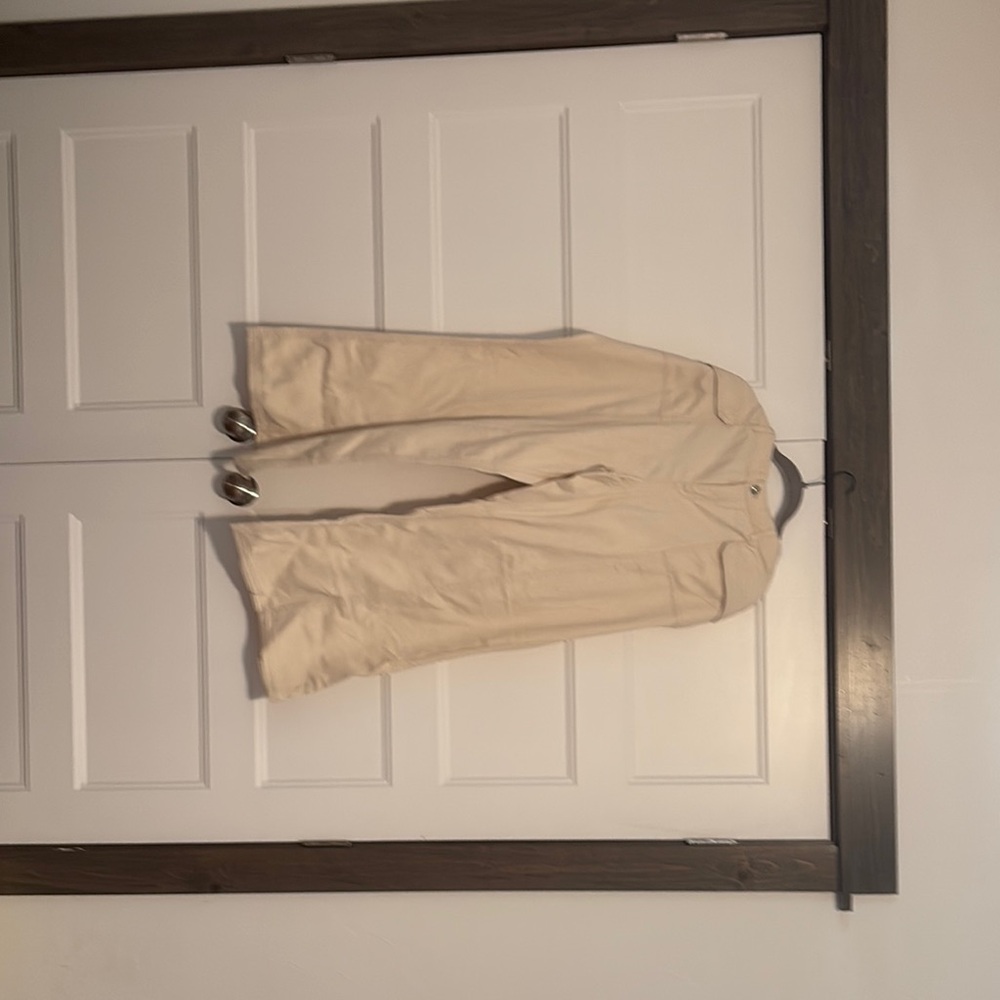 H&M Cream Flare Wide Leg Jeans